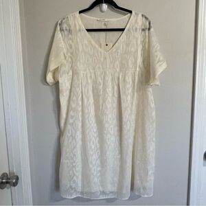 ANDTHEWHY NWT Size large cream animal print dress